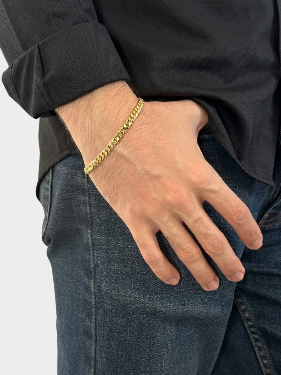 Pulso Cubano 6mm | Oro Laminado 14k